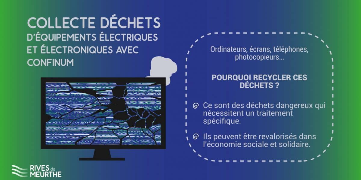 Affiche collecte DEEE Rives de Meurthe Grand Nancy Confinum economie circulaire