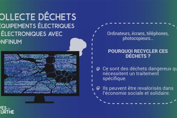 Affiche collecte DEEE Rives de Meurthe Grand Nancy Confinum economie circulaire